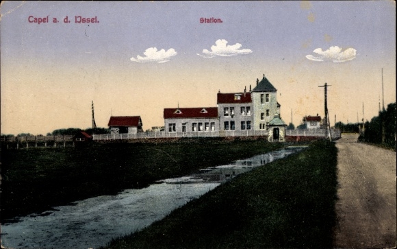 Ak Capelle aan den IJssel Zuid-Holland Nederland, Station