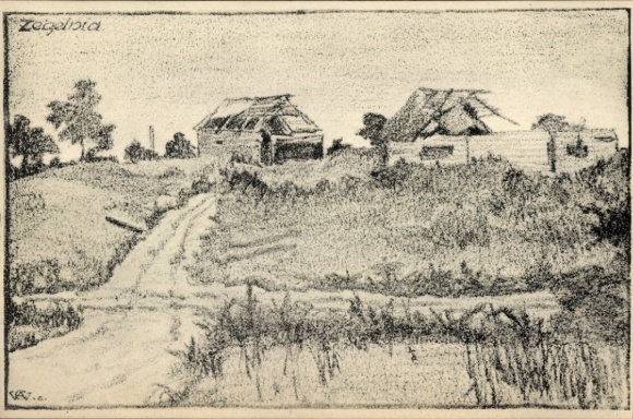 Artist's PC Battlefield in the East, Zegelnia, Cegielnia, Poland, World War I