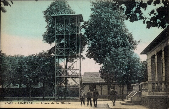 Postcard Créteil Val-de-Marne, Place de la Mairie