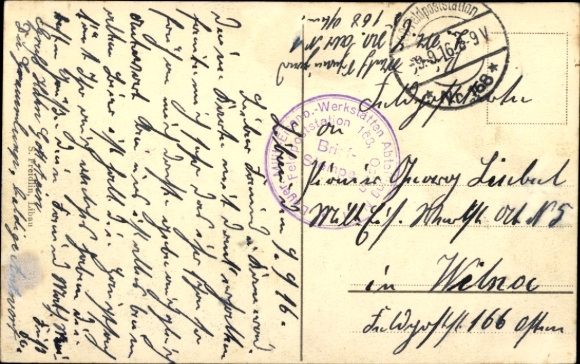 Postcard Liepaja Libau Latvia, south side, general view
