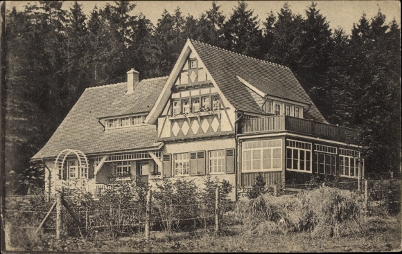 Postcard Nieder Ramstadt Mühltal in the Odenwald, children&#39;s convalescent home Odenwaldhaus