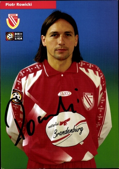 Autogrammkarte Fußballer Piotr Rowicki, FC Energie Cottbus, Autogramm