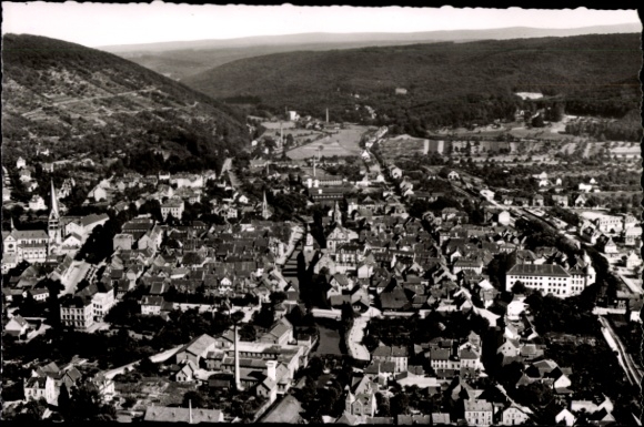 Ak Ettlingen in Baden, Blick ins Albtal, Stadtansicht,  Architektur, Natur