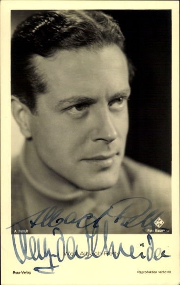 Ak Schauspieler Wolf Albach-Retty, Portrait, Autogramm