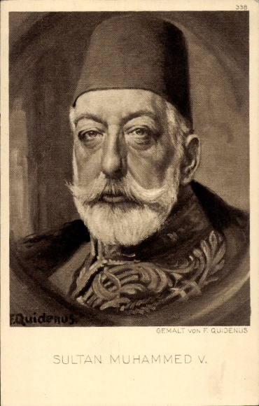 Kunstenaar Ak Quidenus, Fritz Sultan Mehmed V., portret