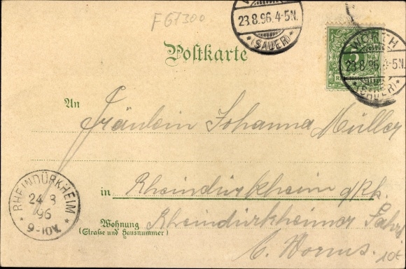 Chromo-Litho Wœrth Wörth an der Sauer Alsace Bas Rhin, salute from the battlefields, monuments