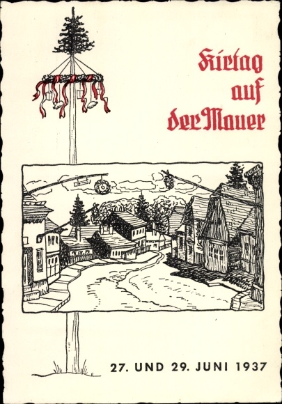 PC Vienna 23. Liesing Austria, Kirtag on the Wall 1937
