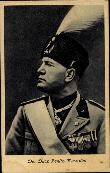 Ak Duce Benito Mussolini, Portrait, Uniform, Orden