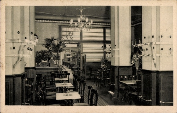Ak Braunschweig in Niedersachsen, Café Markworth, Damm 27, Innenansicht