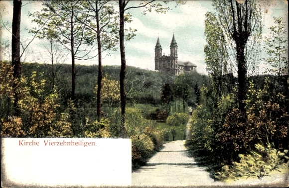Postcard Bad Staffelstein am Main Upper Franconia, Vierzehnheiligen