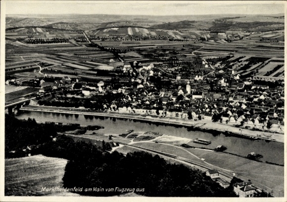 Postcard Marktheidenfeld am Main Unterfranken, aerial photograph