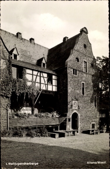 Postcard Altena in Westphalia, 1st World Youth Hostel
