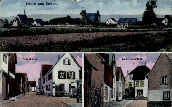 Ak Selzen in Rheinhessen, Gruss aus  Gaustrasse, Kapellenstrasse