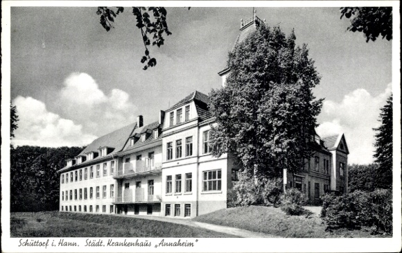 Ak Schüttorf in de provincie Bentheim, gemeenteziekenhuis Annaheim