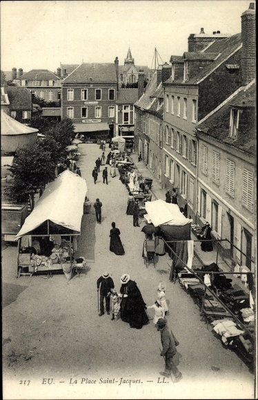 Postcard Eu Seine Maritime, Place Saint Jacques