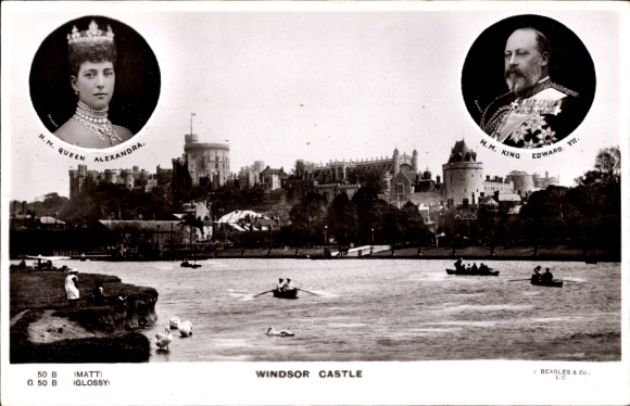 Ak Lewisham London City, Windsor Castle, Queen Alexandra, King Edward VII.