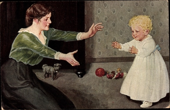 Artist PC Borrmeister, R., first attempt, mother with small child