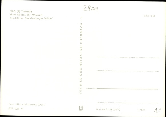 Postcard Groß Stieten in Mecklenburg Western Pomerania, restaurant windmill