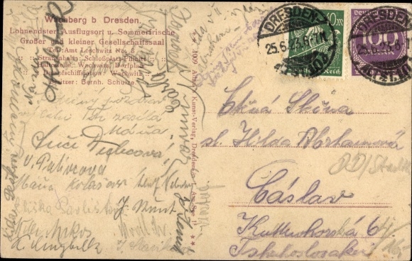 Postcard Dresden Wachwitz, Gaststätte Wachberg, Inh. Bernh. Schulze