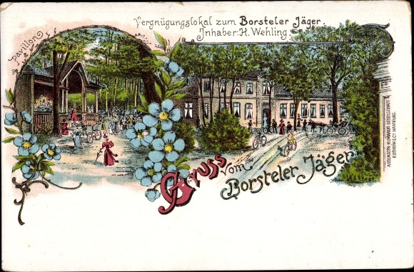 Chromo-Litho Hamburg Groß Borstel, entertainment venue for Borsteler Jäger, H. Wehling