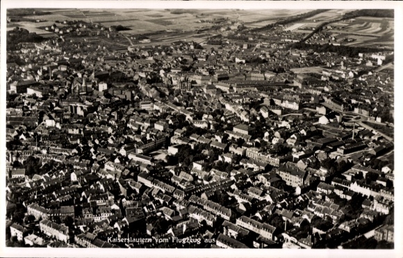 Postcard Kaiserslautern in the Palatinate, aerial photograph