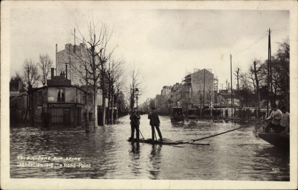 PC Boulogne sur Seine Hauts de Seine, Inondations 1910, Le Rond-Point
