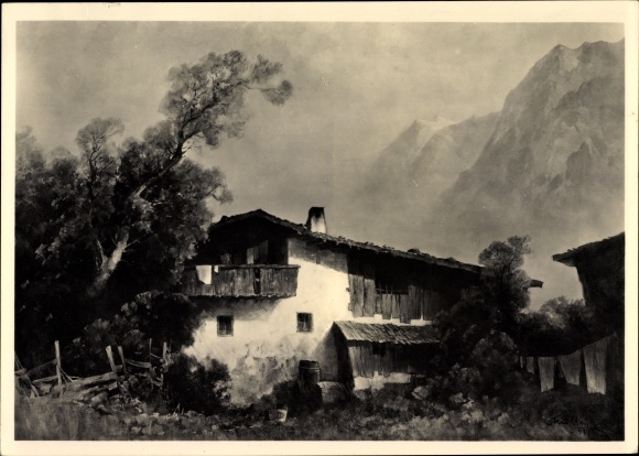 Artist PC Mulley, Oskar, HDK 601, in the valley floor, building with a rock face