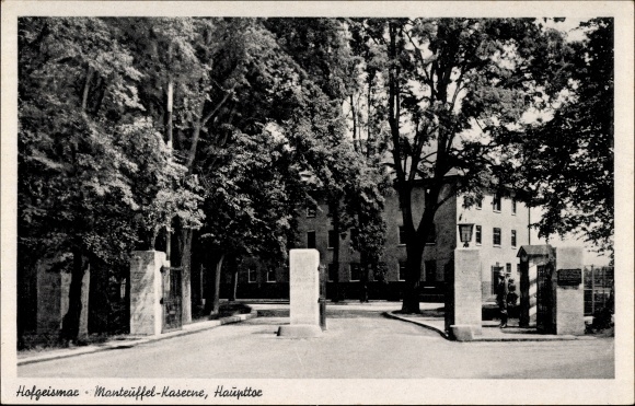 Ak Hofgeismar in Nordhessen, Manteuffel-Kaserne, Haupttor