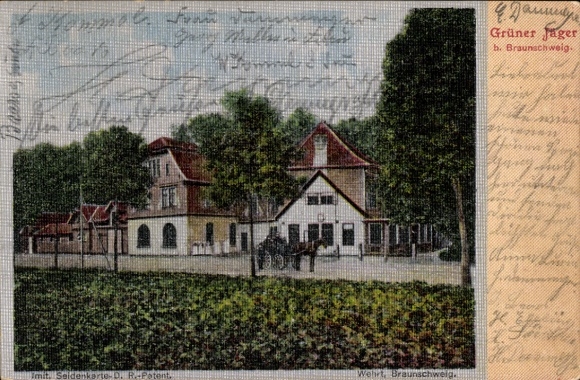 Seiden Postcard Braunschweig in Lower Saxony, Green Hunter