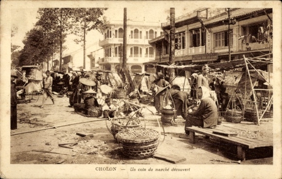 Ak Cholon Vietnam, Un coin du marché découvert, Marktleben