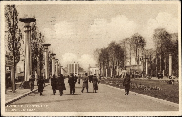 PC Bruxelles Brussels, Exposition 1935, World Exhibition, Avenue du Centenaire