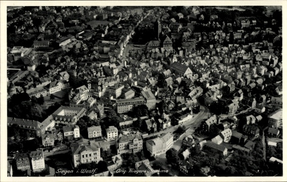 Postcard Siegen in Westphalia, aerial view of cityscape, buildings