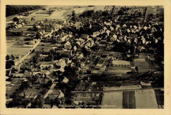 Postcard Vilsen in Lower Saxony, aerial photograph