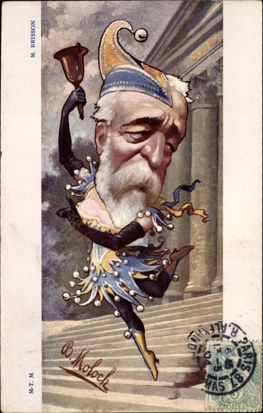 Artist PC Moloch, B., Henri Brisson, Prime Minister of France, caricature, court jester