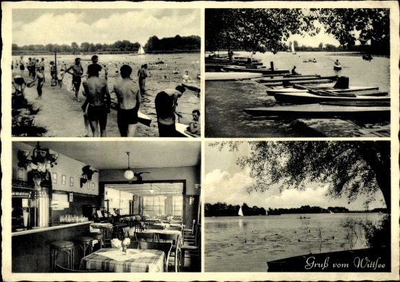 Postcard Kaldenkirchen Nettetal on the Lower Rhine, lido and restaurant Wittsee