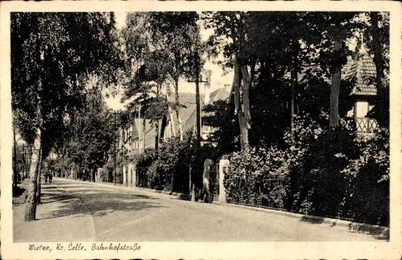 Ak Wietze in der Lüneburger Heide, Bahnhofstraße