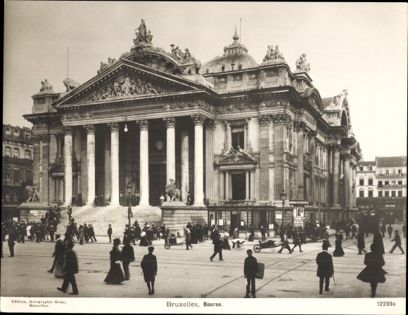 foto Brussel Brussel, Beurs, rond 1900