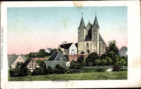 Ak Geithain in Sachsen, Nicolaikirche