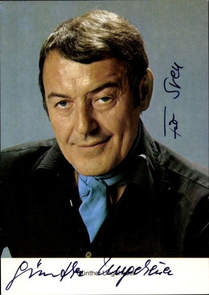 KP aktor Günther Ungeheuer, portret, autograf