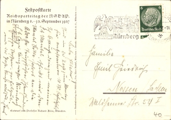 KP artystyczna Klein, Richard, Zlot Partii Nazistowskiej w Norymberdze 1937