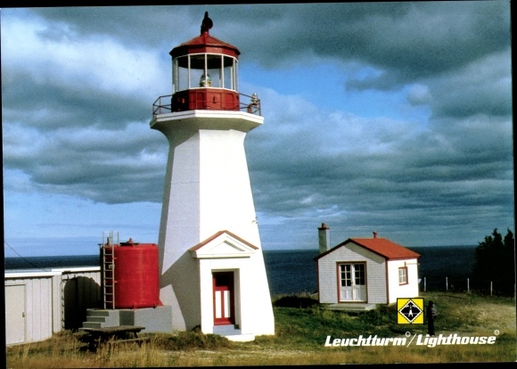 Postcard Québec Canada, Forillonark Lighthouse