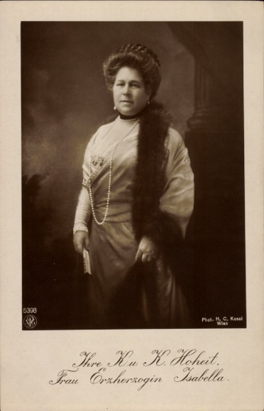 Ak Erzherzogin Isabella von Österreich, Portrait