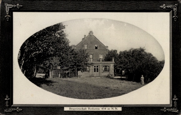 Passepartout Ak Rothstein Rotstein Reichenbach in der Oberlausitz, Bergwirtschaft