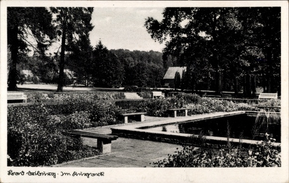 Postcard Bad Driburg in Westphalia, Kurpark