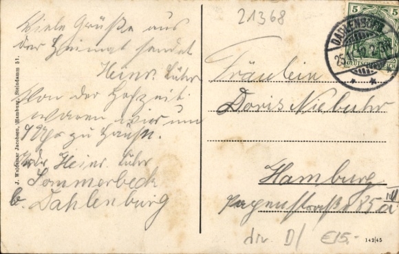Postcard Dahlenburg in the Lüneburg Heath, farmstead of H. Lühr