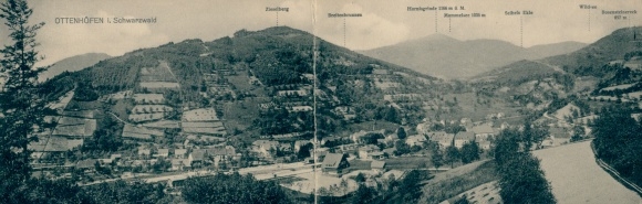 Klapp Ak Ottenhöfen in het Zwarte Woud, Panorama