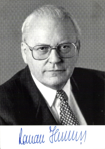 Postcard politician Prof. Dr. Roman Herzog, Federal President, autograph