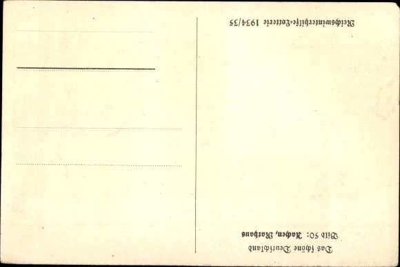 Postcard Aachen in North Rhine-Westphalia, town hall, WHW Das Schöne Deutschland, image 50