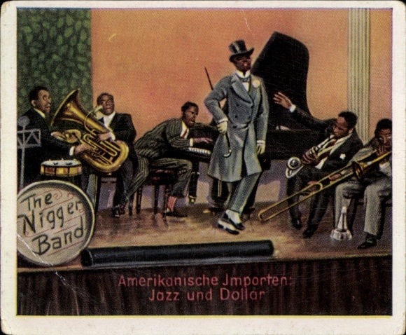 Obraz kolekcjonerski Okres powojenny nr 86, luty 1925 Amerykański import jazzu i dolarów, zespół murzyński