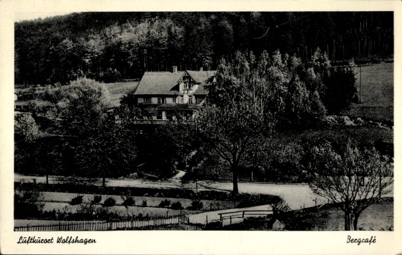 Ak Wolfshagen Langelsheim am Harz, Bergcafé